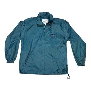 Woolrich Mens Medium Windbreaker Jacket Breckenridge Colorado Green Outdoorwear